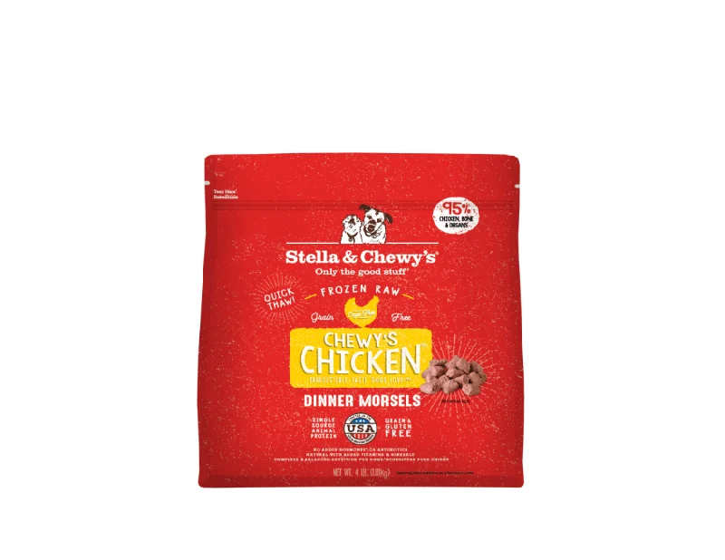 Chewy's Chicken Dinner Morsels 4LB - Frozen Raw Dog Food - Stella & Chewy's