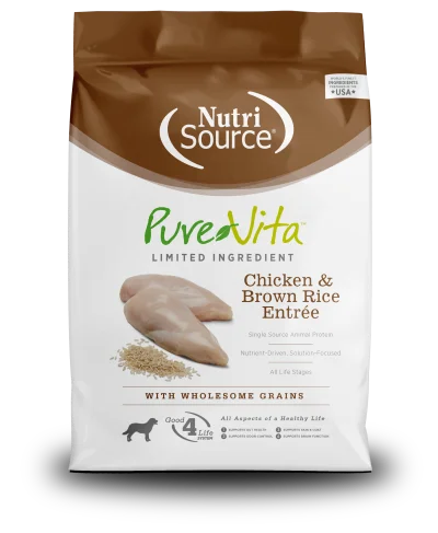 NutriSource PureVita Dog Food - Chicken & Brown Rice Entrée