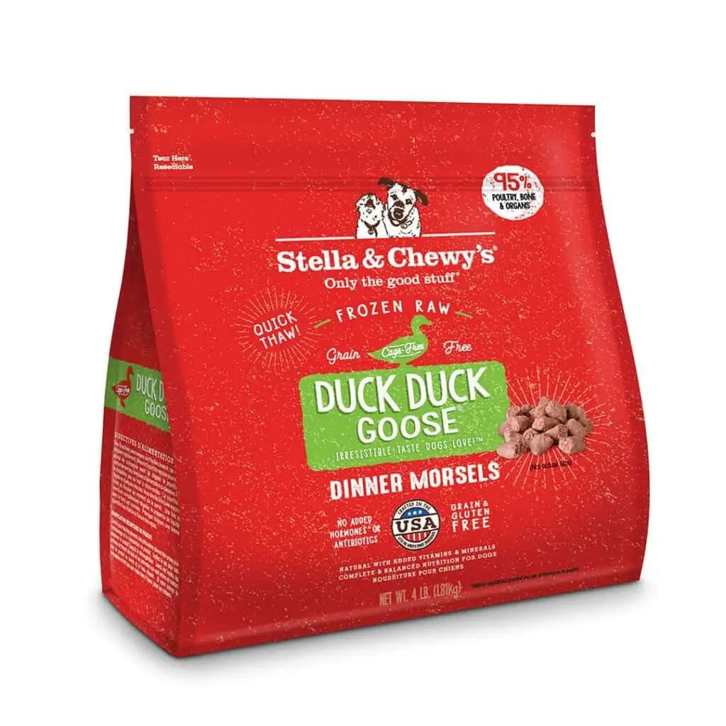 Duck Duck Goose Frozen Raw Dinner Morsels for Dogs - Stella & Chewy's