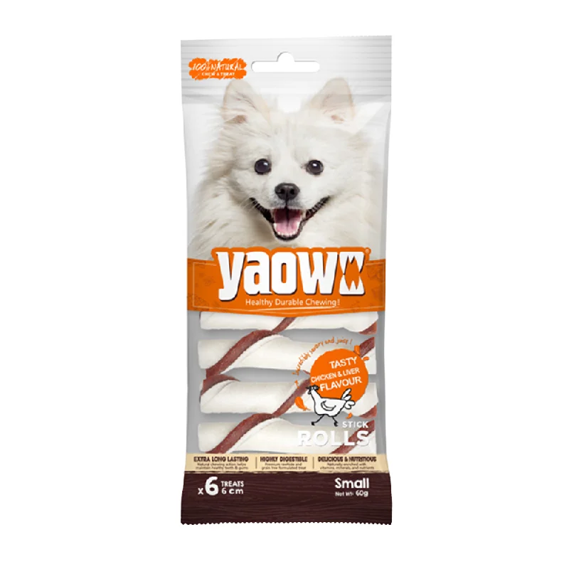 Gnawlers Yaowo Stick Roll Dog Treats (2.5inch)