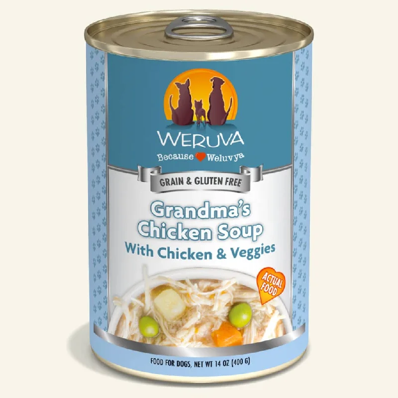 Grandma’s Chicken Soup with Chicken & Veggies (14.0 oz Can) Wet dog food - Weruva