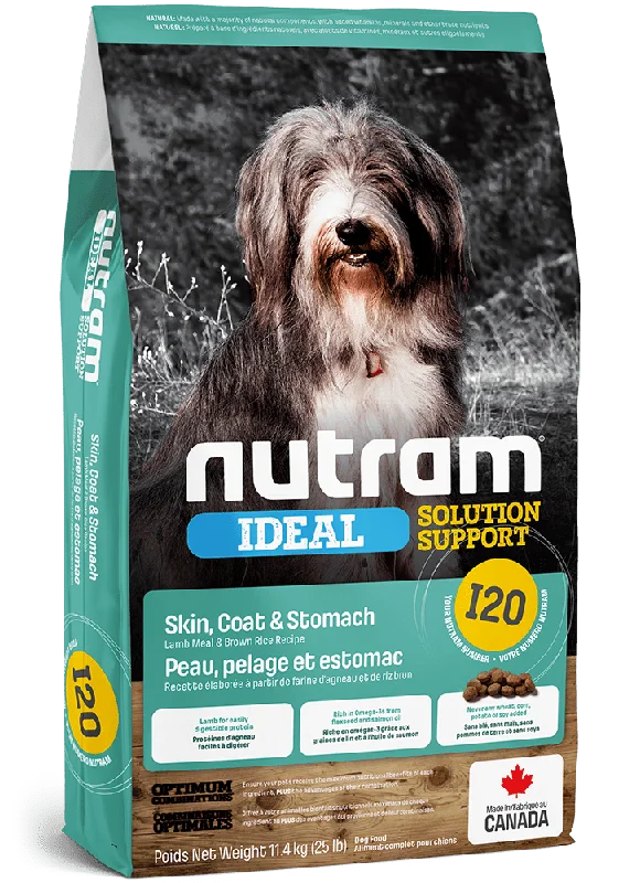 I20 Ideal Solution Support Skin, Coat & Stomach Lamb Meal & Brown Rice Recipe - Dry Dog Food - Nutram