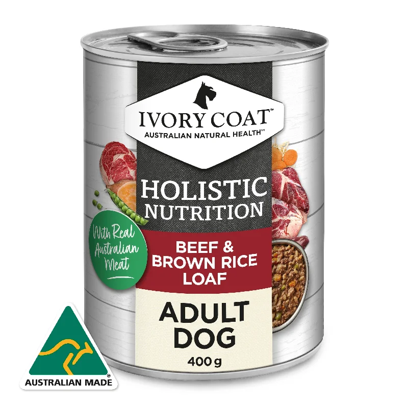 Holistic Nutrition Adult Wet Dog Food Beef & Brown Rice Loaf