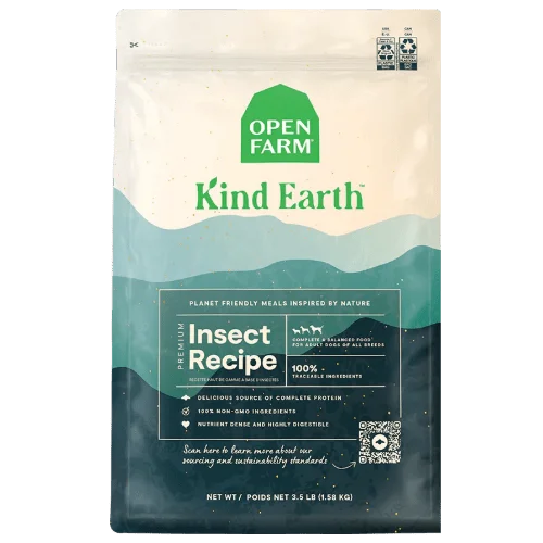 Kind Earth Premium Insect Kibble Recipe - Dry Dog Food - Open Farm