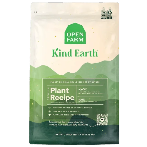 Kind Earth Premium Plant Kibble Recipe - Dry Dog Food - Open Farm