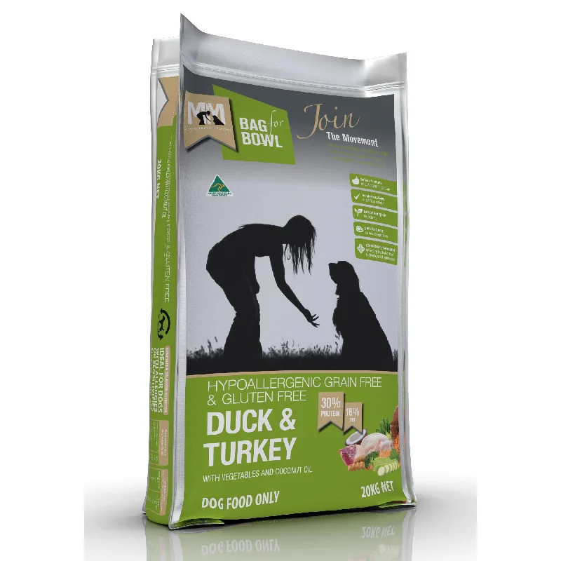 Meals for Mutts Grain Free Duck and Turkey Dry Dog Food 20kg