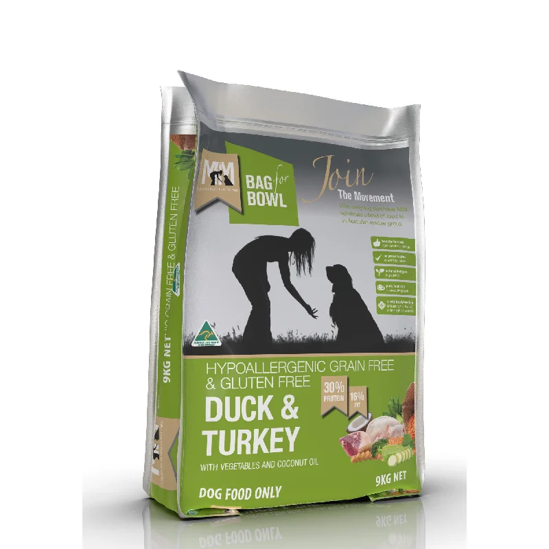 Meals for Mutts Grain Free Duck and Turkey Dry Dog Food 9kg