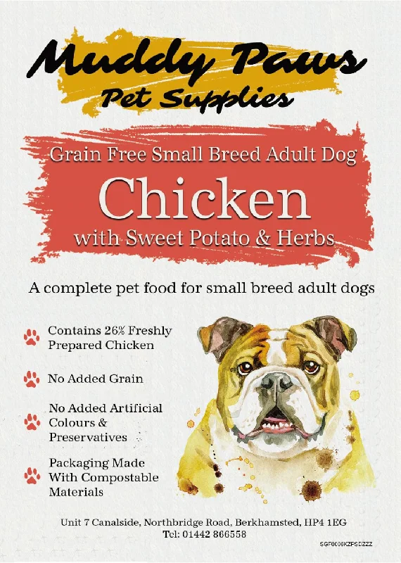 Muddy Paws Grain Free Adult Chicken 2kg Small Breed