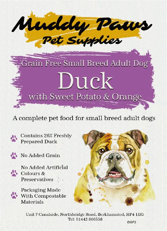 Muddy Paws Grain Free Adult Duck 2kg Small Breed