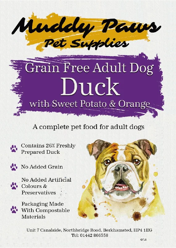 Muddy Paws Grain Free Adult Duck 2kg