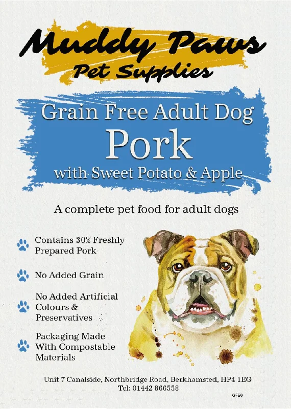 Muddy Paws Grain Free Adult Pork 6kg