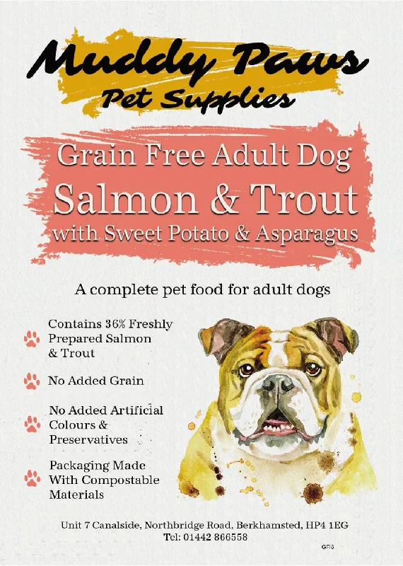 Muddy Paws Grain Free Adult Salmon & Trout 2kg