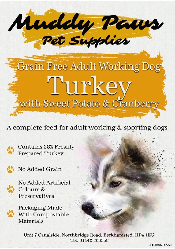 Muddy Paws Grain Free Adult Turkey 15kg