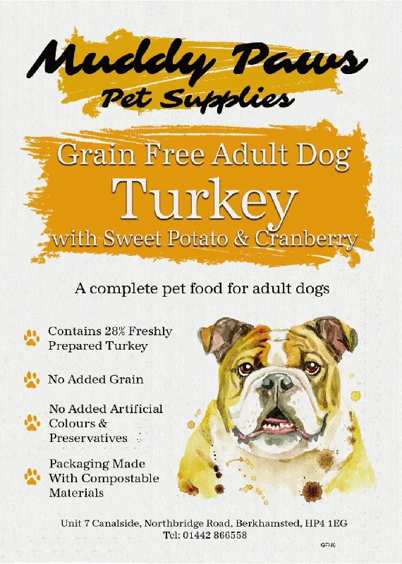 Muddy Paws Grain Free Adult Turkey 2kg