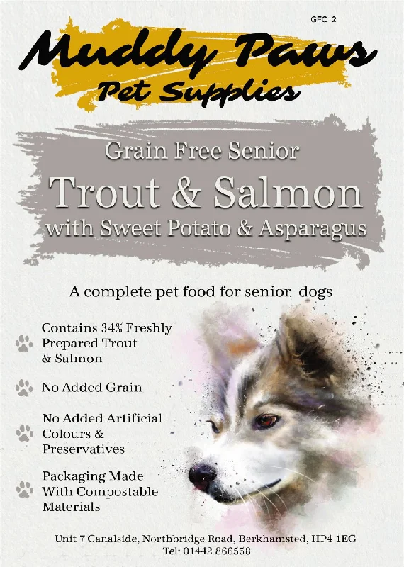 Muddy Paws Grain Free Trout & Salmon Senior 6kg