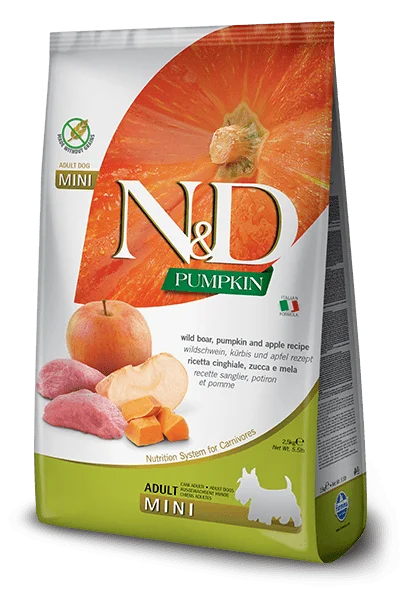 Natural & Delicious Pumpkin Boar And Apple Adult Mini - Dry Dog Food - Farmina