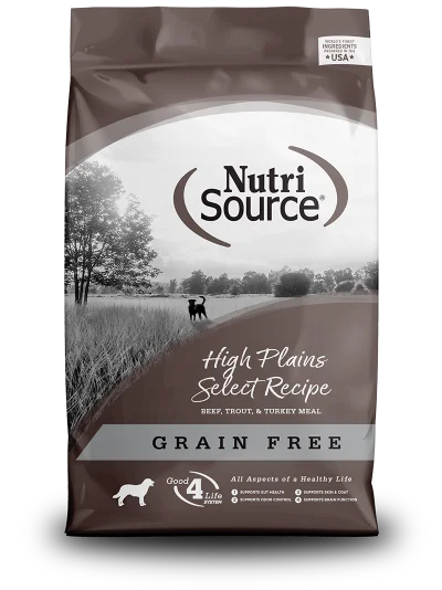 NutriSource Dog Food - Grain Free High Plains Select with Beef & Trout