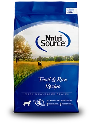 NutriSource Dog Food - Trout & Rice Recipe