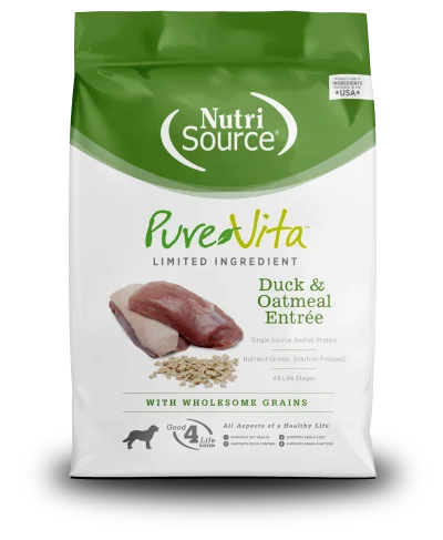 NutriSource PureVita Dog Food - Duck & Oatmeal Entrée