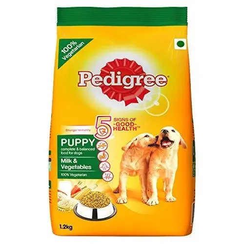 PedigreeMilk & Vegetables, Dry Dog Food for Puppy Dogs, 1.2Kg