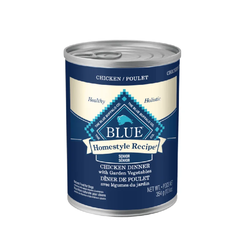 Senior Chicken Dinner with Garden Vegetables 12.5 oz Cans - Wet Dog Food - Blue Buffalo