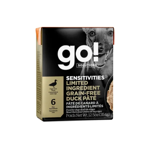 Sensitivities Grain Free Duck Pate 12/354g - Wet Dog Food - Go! Solutions