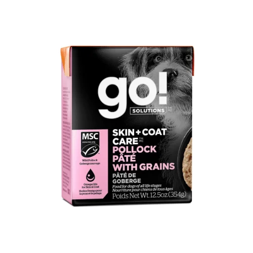 Skin + Coat Care Pollock Pate 12/354g - Wet Dog Food - Go! Solutions