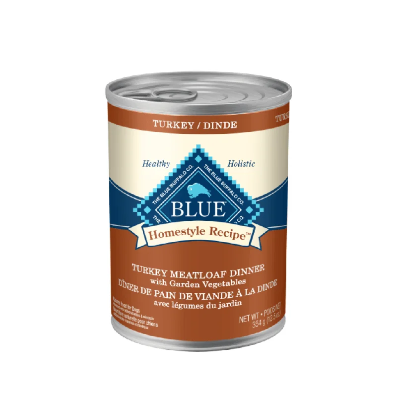 Turkey Meatloaf Dinner with Garden Vegetables 12.5 oz Cans - Wet Dog Food - Blue Buffalo