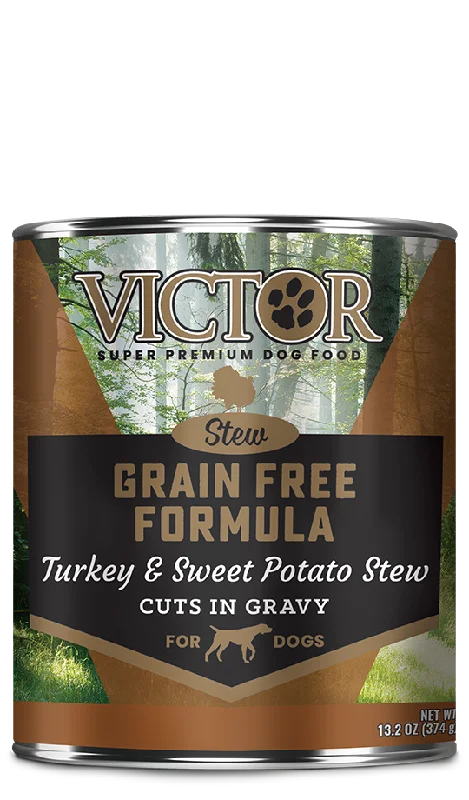 VICTOR Grain Free Formula Turkey & Sweet Potato Stew Cuts in Gravy for Dogs