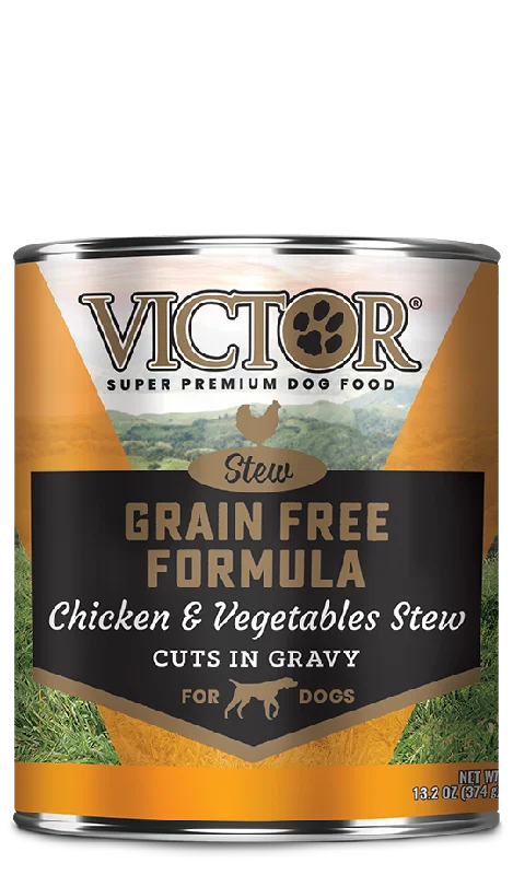 VICTOR Grain Free Formula with Chicken and Vegetables Stew Cuts in Gravy for Dogs