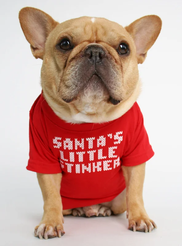 Santa's Little Stinker Dog Tee