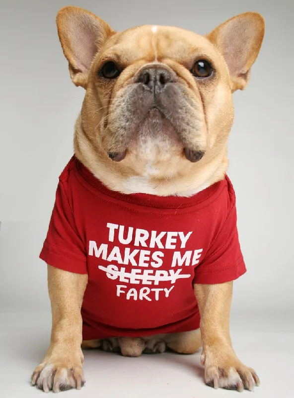 Turkey Makes Me Farty Dog Tee